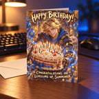 League of Legends LoL Ezreal Level Up Birthday Card Blank Inside — image 2