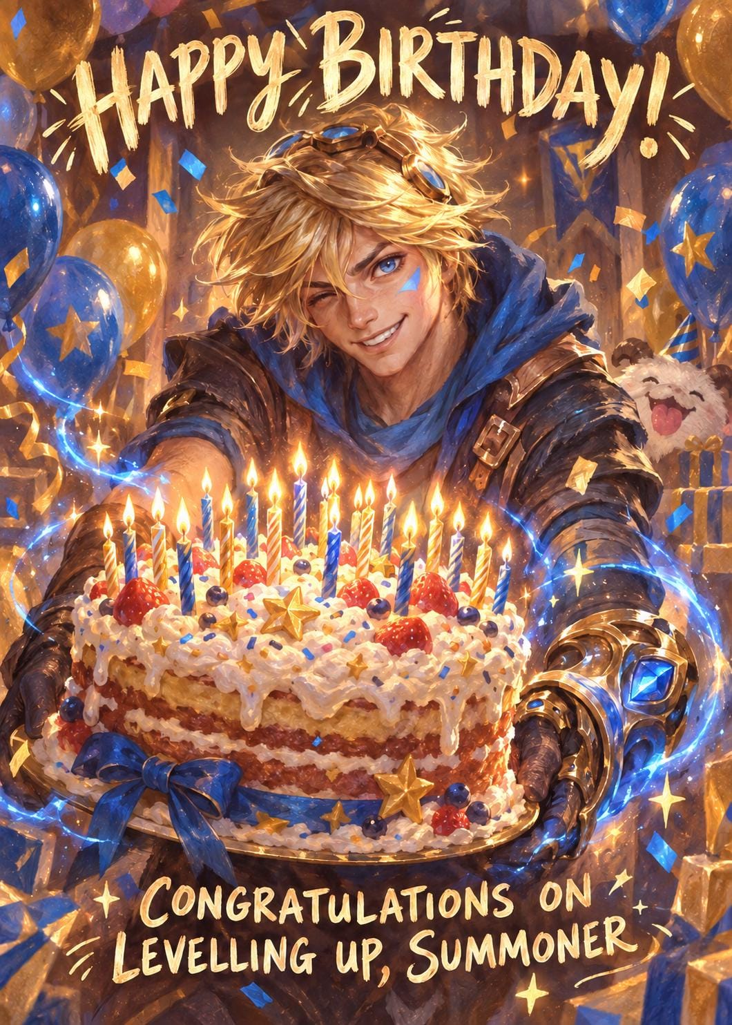 League of Legends LoL Ezreal Level Up Birthday Card Blank Inside — image 4