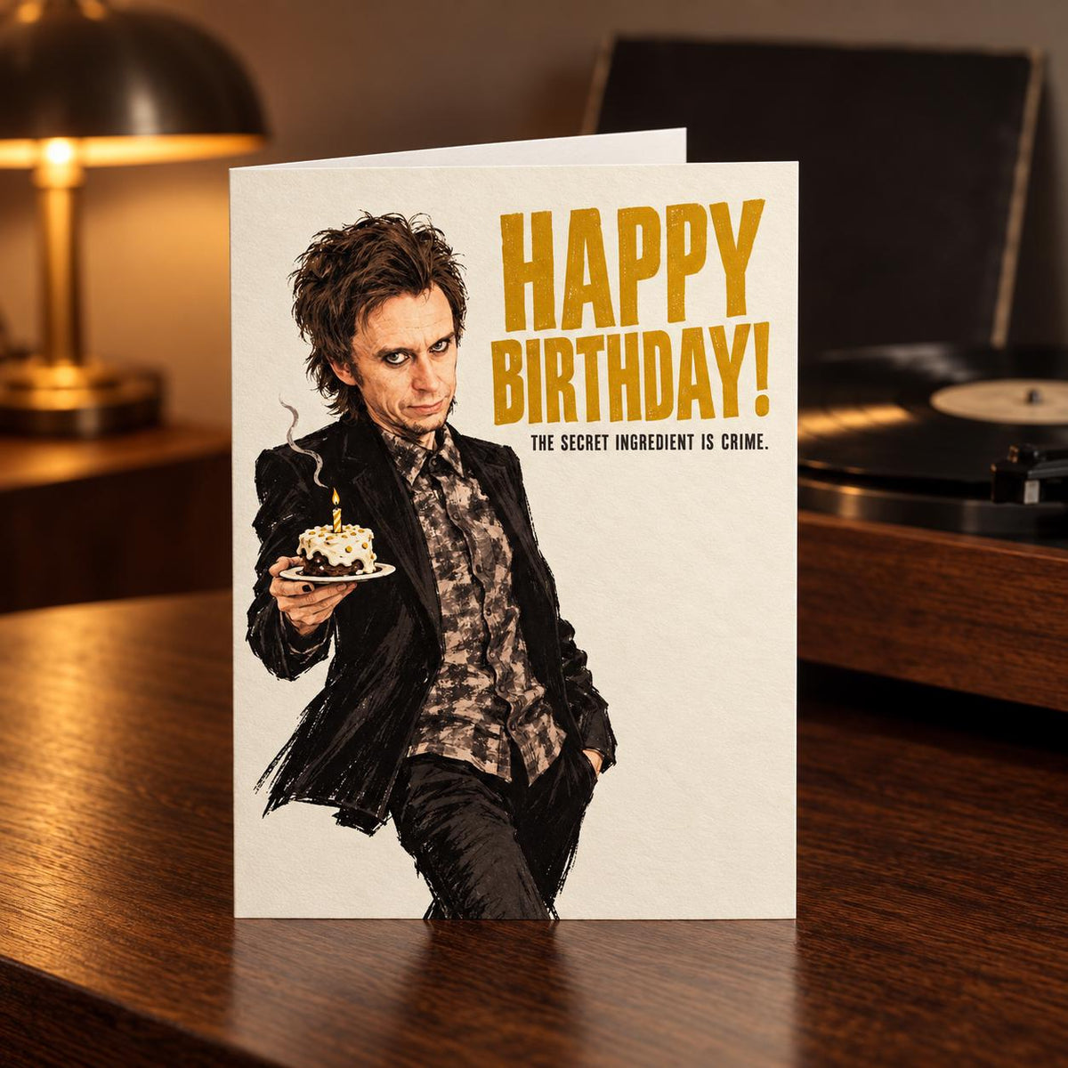 Peep Show Super Hans Secret Ingredient Is Crime Birthday Card — image 2