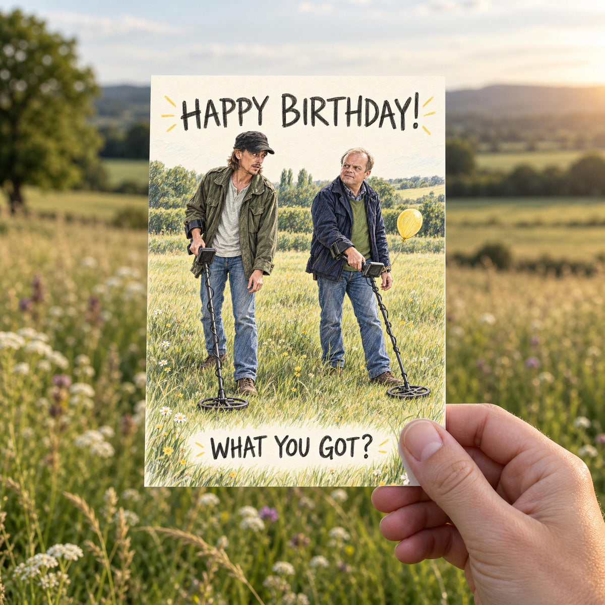 Detectorists Andy and Lance What You Got Birthday Card — image 3