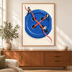 Tiny Tailors Blue Button Sewing Printable Wall Art Digital Download — image 2