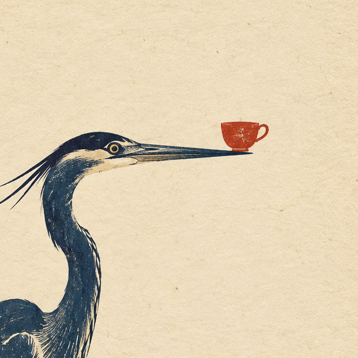 Tea at Low Tide Heron Printable Wall Art Digital Download — image 5