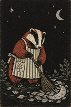 Moonlit Badger Woodland Printable Wall Art Digital Download — image 6