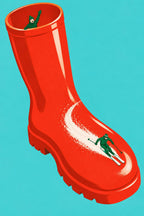 Tiny Skiers Red Rain Boot Printable Wall Art Digital Download — image 5