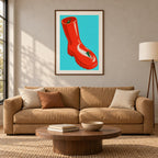 Tiny Skiers Red Rain Boot Printable Wall Art Digital Download — image 4