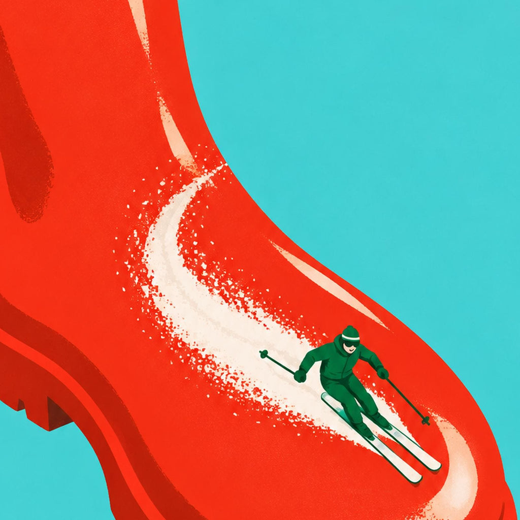 Tiny Skiers Red Rain Boot Printable Wall Art Digital Download — image 6