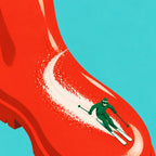 Tiny Skiers Red Rain Boot Printable Wall Art Digital Download — image 6