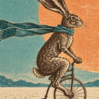 Penny Farthing Hare Desert Printable Wall Art Digital Download — image 5