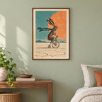 Penny Farthing Hare Desert Printable Wall Art Digital Download — image 3