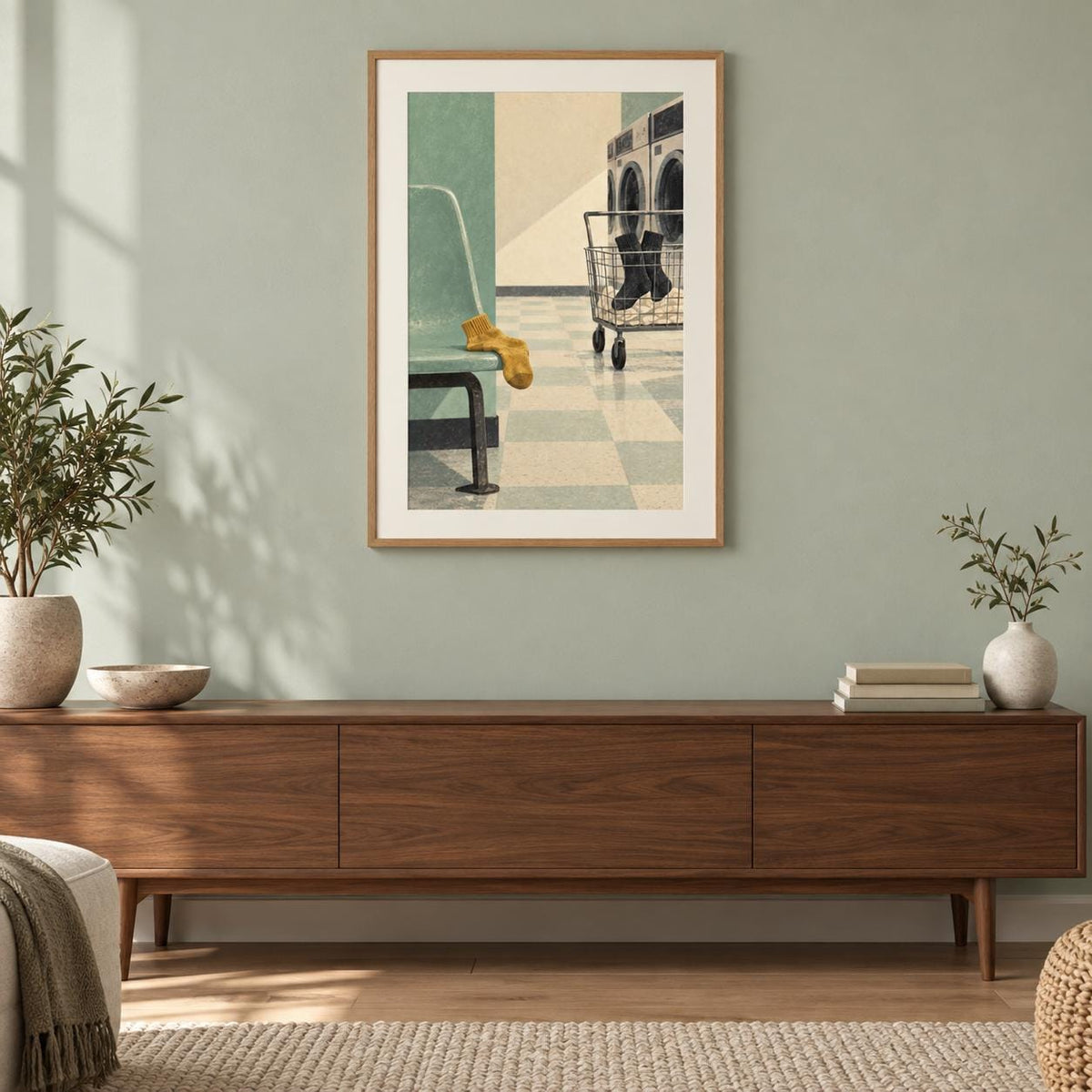 Unmatched Sock Laundromat Laundry Room Printable Wall Art Digital Download — image 3