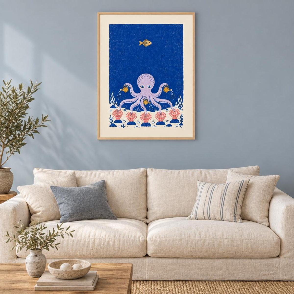 Octopus Garden Colourful Woodblock Printable Wall Art Digital Download — image 3