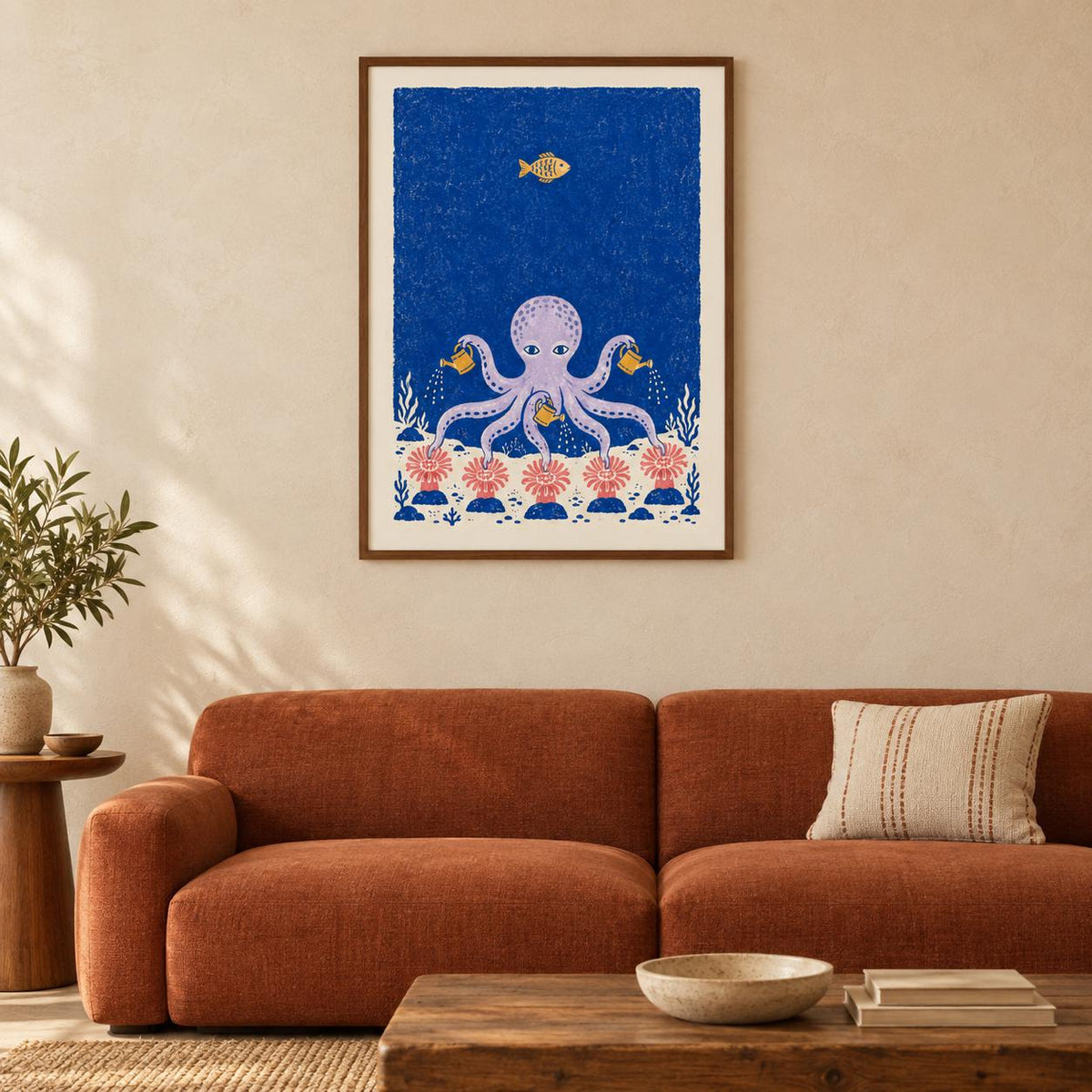 Octopus Garden Colourful Woodblock Printable Wall Art Digital Download — image 4