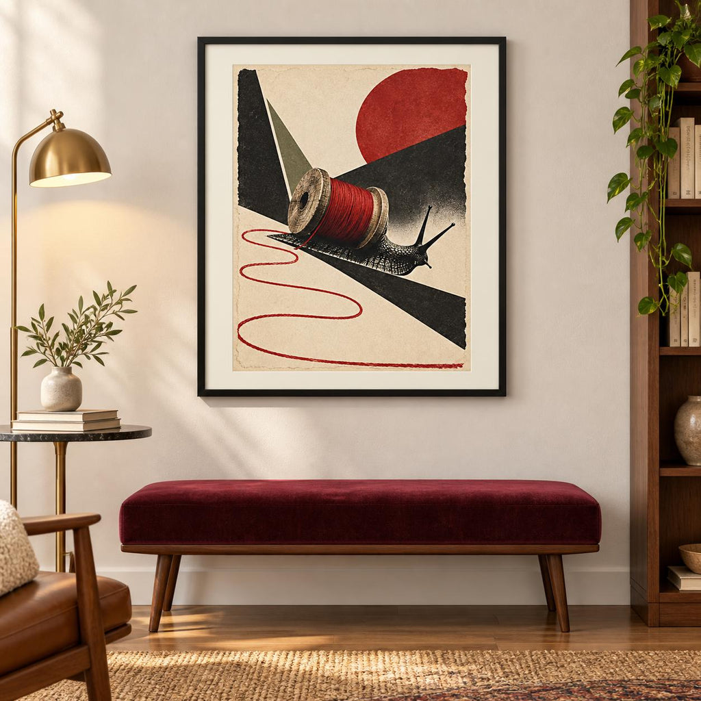 Snail Thread Spool Sewing Room Printable Wall Art Digital Download — image 4