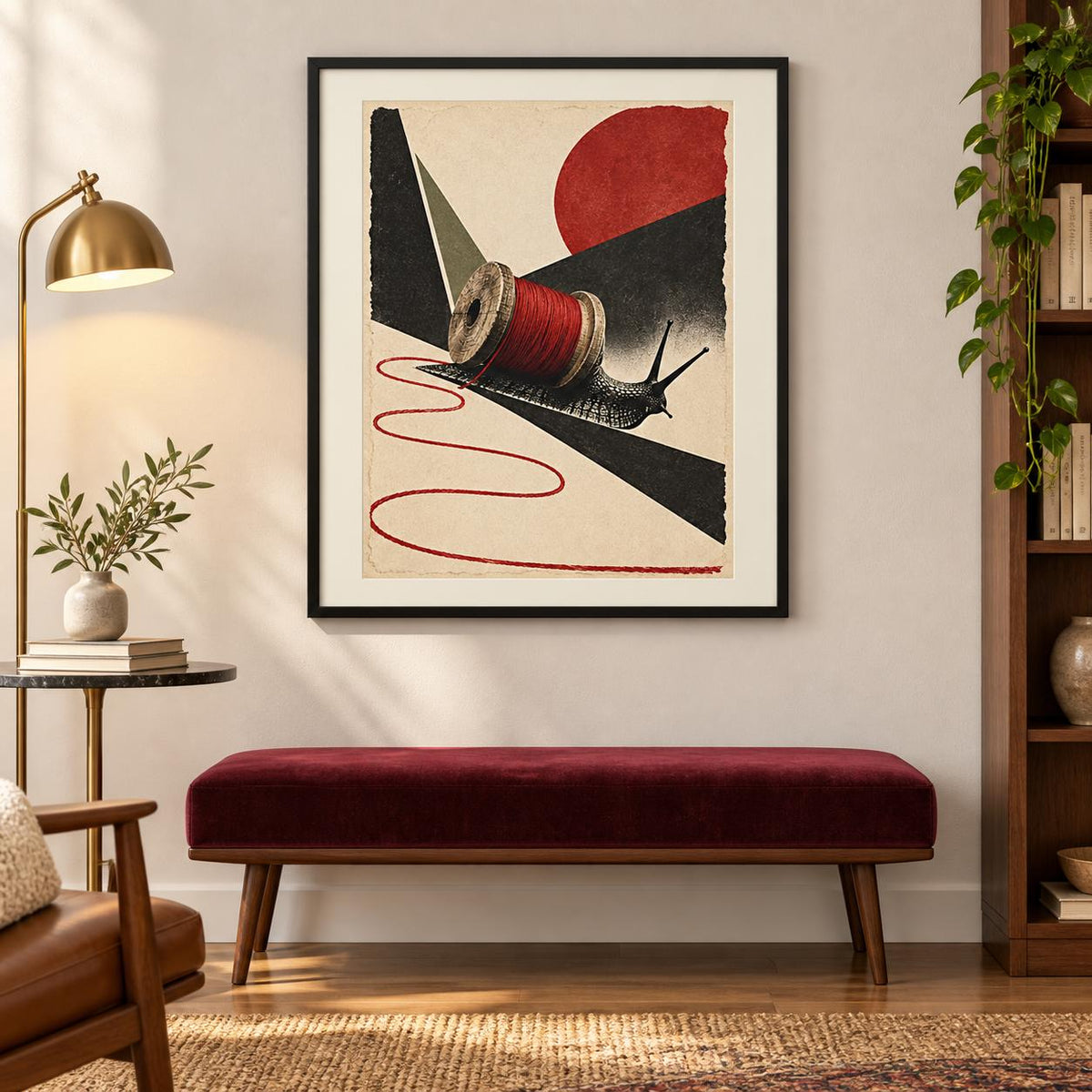Snail Thread Spool Sewing Room Printable Wall Art Digital Download — image 4