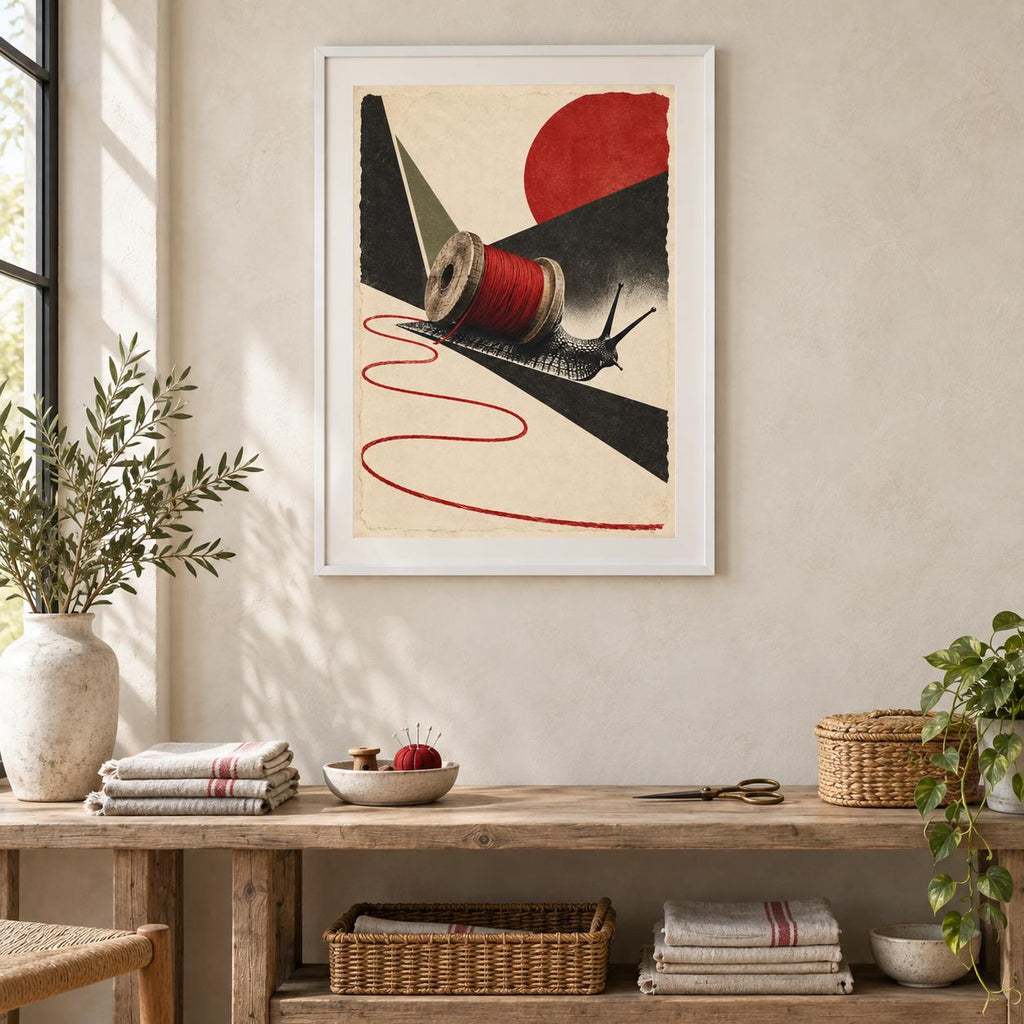 Snail Thread Spool Sewing Room Printable Wall Art Digital Download — image 5