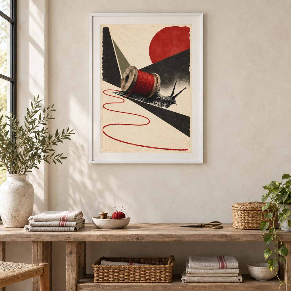 Snail Thread Spool Sewing Room Printable Wall Art Digital Download — image 5