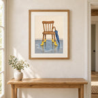 Chair in Yellow Wellies Rainy Day Printable Wall Art Digital Download — image 2
