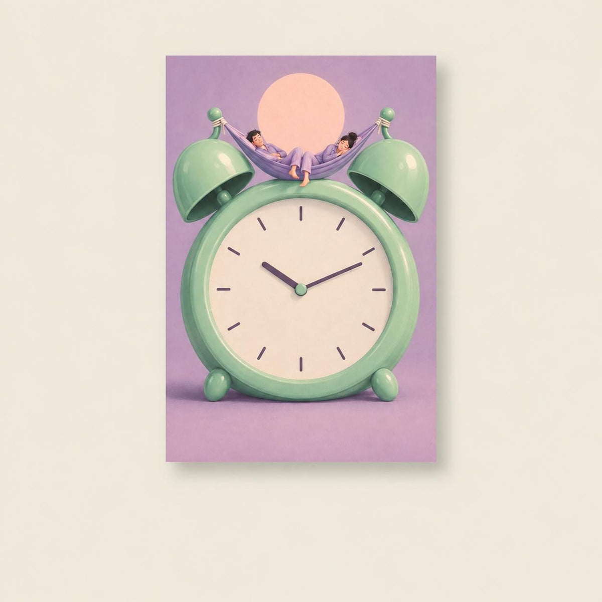 Alarm Clock Hammock Bedroom Printable Wall Art Digital Download — image 1