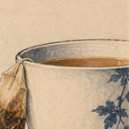Melancholy Teacup Vintage Kitchen Printable Wall Art Digital Download — image 3