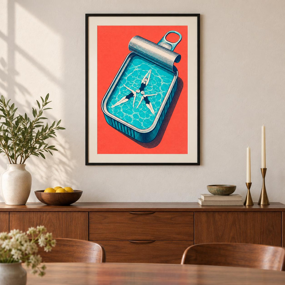 Sardine Tin Swimmers Retro Pool Printable Wall Art Digital Download — image 5