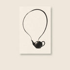Surreal Teapot Balloon Black Ink Printable Wall Art Digital Download — image 1