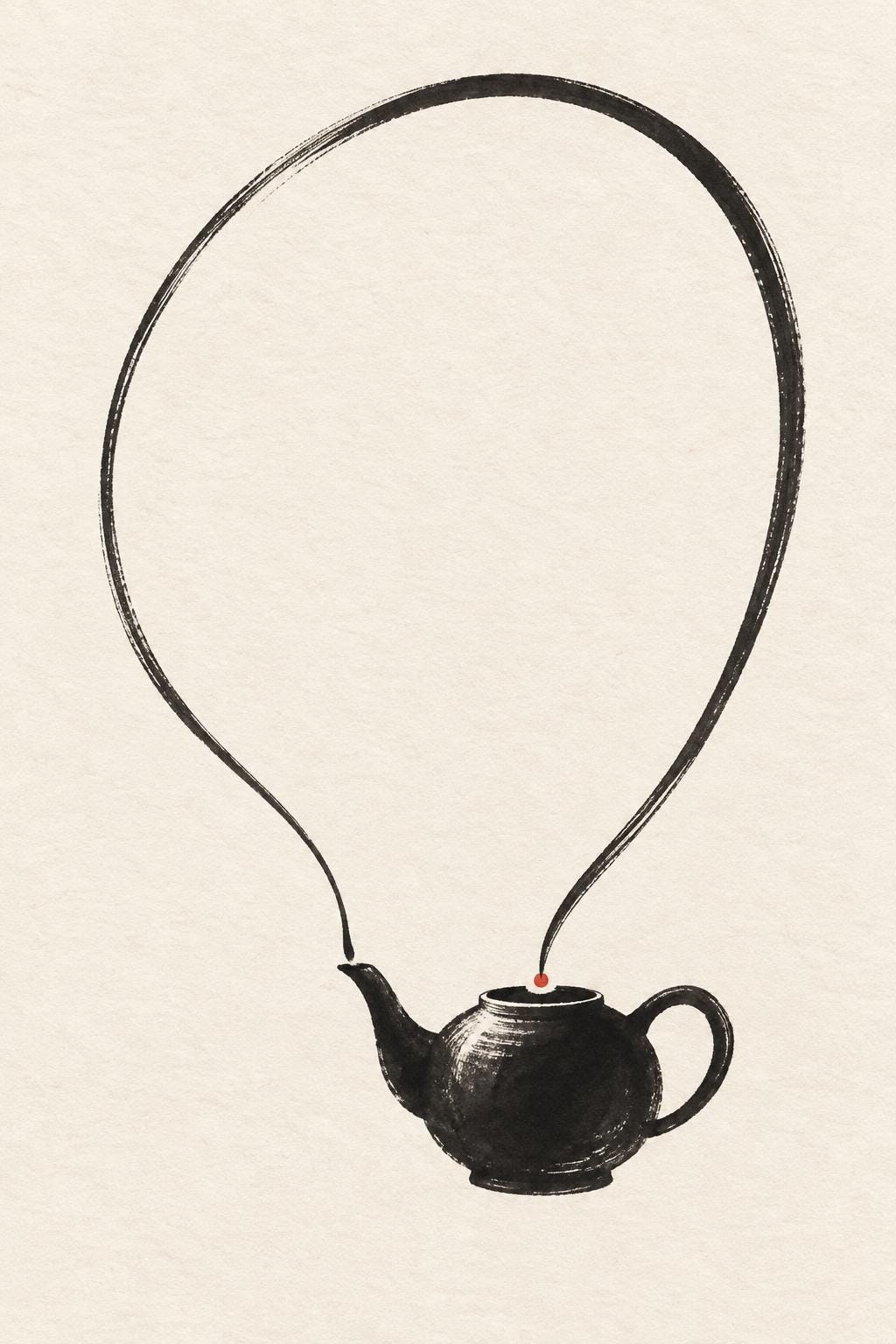 Surreal Teapot Balloon Black Ink Printable Wall Art Digital Download — image 5