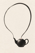 Surreal Teapot Balloon Black Ink Printable Wall Art Digital Download — image 5