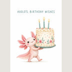 Cute Pink Axolotl Birthday Card Blank Inside — image 4