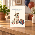 I Ate Your Present Dog Birthday Card — image 2