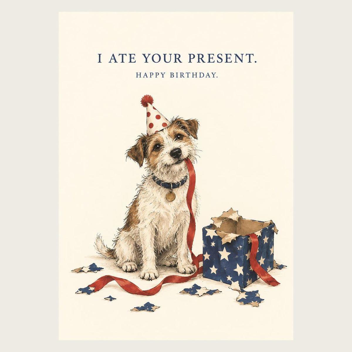 I Ate Your Present Dog Birthday Card — image 4