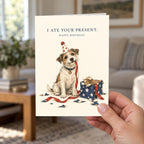 I Ate Your Present Dog Birthday Card — image 3