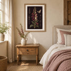 Foxglove Moth Dark Botanical Printable Wall Art Digital Download — image 4