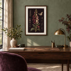 Foxglove Moth Dark Botanical Printable Wall Art Digital Download — image 2